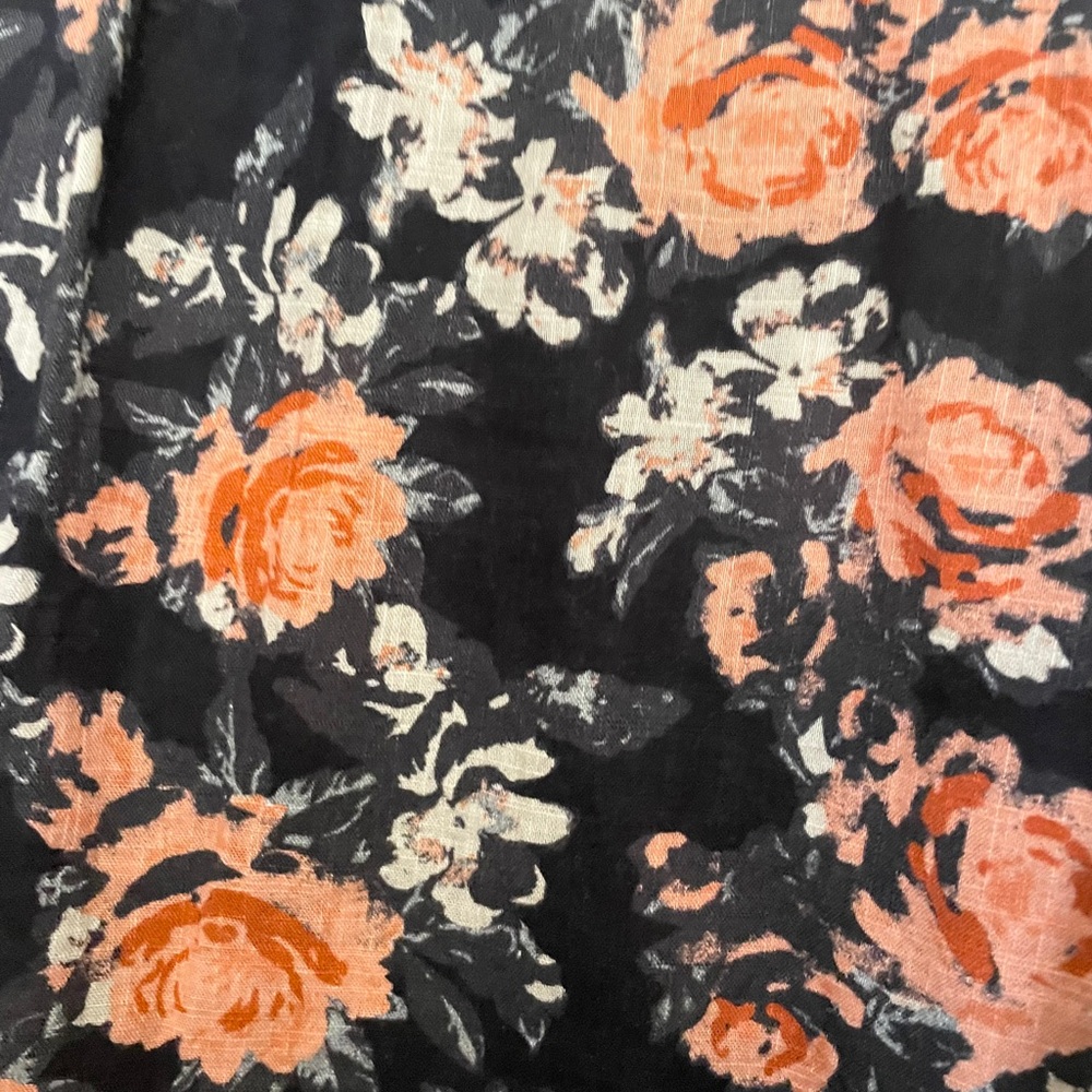 Free Peoplele Floral Ruffle Cropped Blouse - Picture 9 of 11
